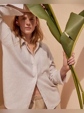 Haven Well Within Linen Striped Boxy Shirt